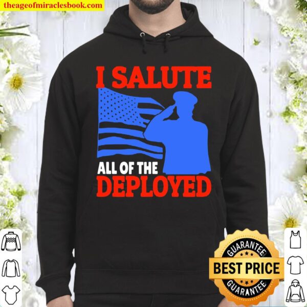 Deployed Military Support Appreciation American Flag Hoodie