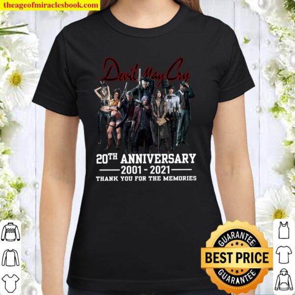 Devil May Cry 20th Anniversary 2001 2021 Thank You For The Memories Classic Women T-Shirt