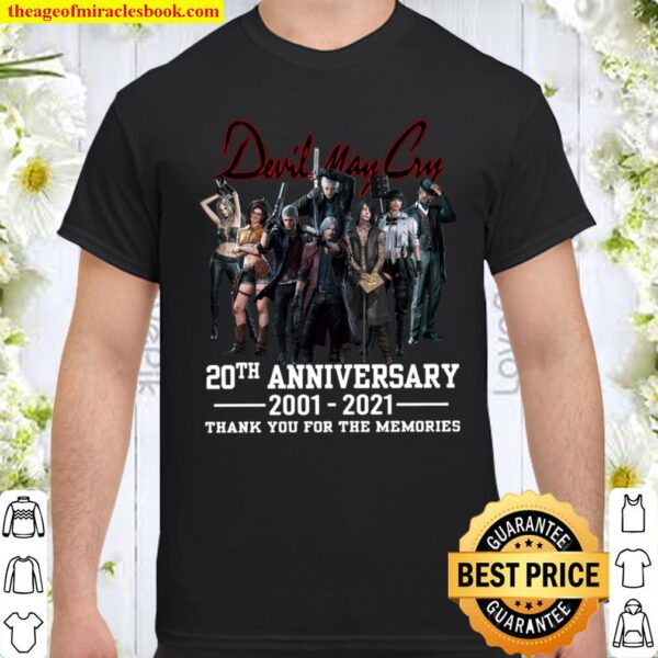 Devil May Cry 20th Anniversary 2001 2021 Thank You For The Memories Shirt