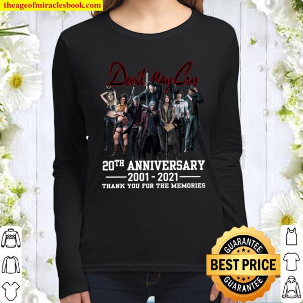 Devil May Cry 20th Anniversary 2001 2021 Thank You For The Memories Women Long Sleeved