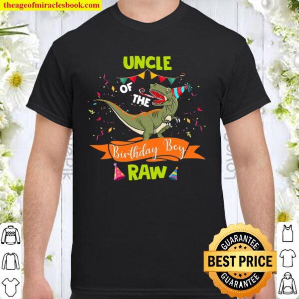 Dinosaur Uncle Birthday Boy Matching Family Shirt