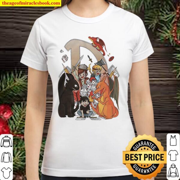 Dragons Cartoon Classic Women T-Shirt