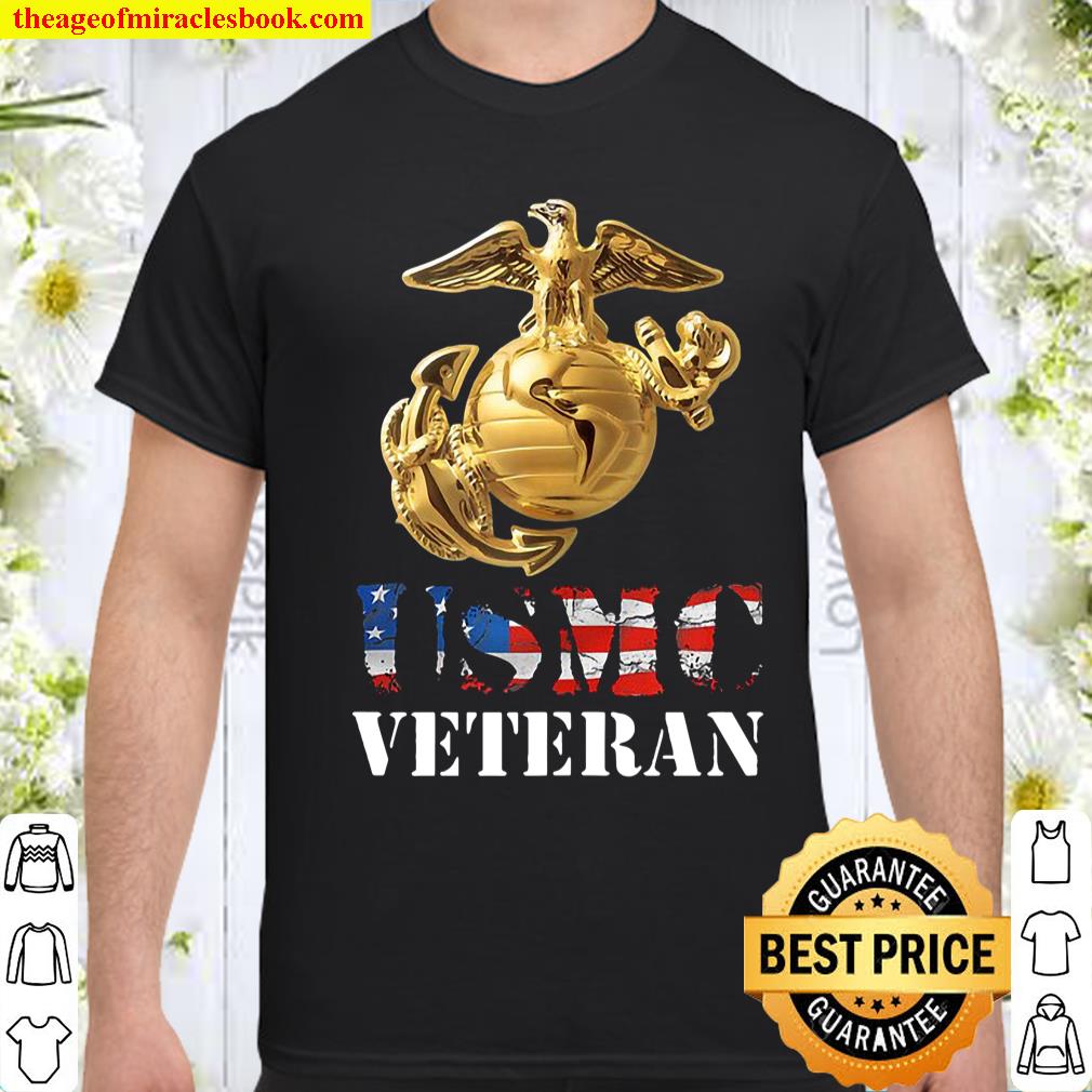 Eagle Globe Anchor Warrior Veteran American Flag Shirt