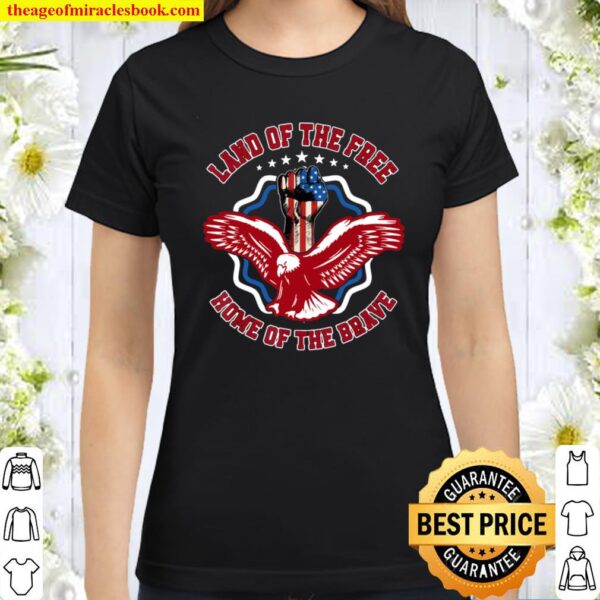 Fourth of July Flag Eagle Independence Day American Classic Women T-Shirt