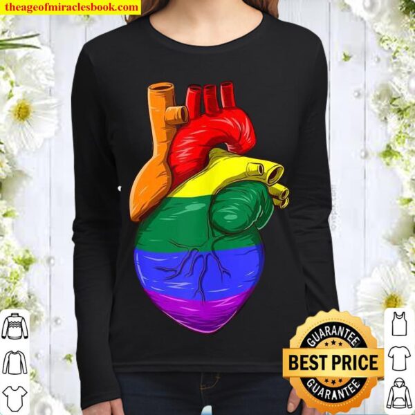 Funny LGBTQ Heart Women Long Sleeved