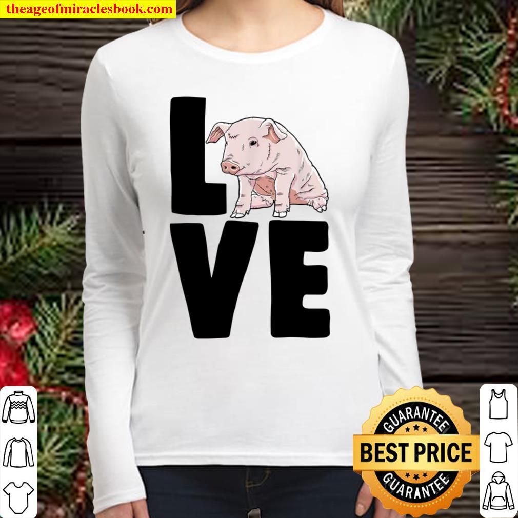 Funny Pigs Clothing Pig Love Women Long Sleeved