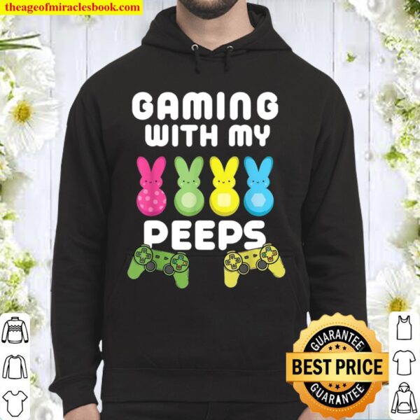 Gaming With My Peeps Easter Gamer Video Game Hoodie