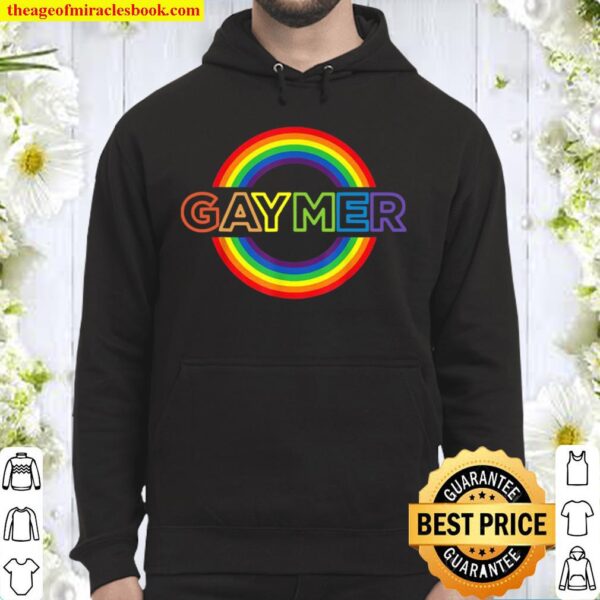 Gaymer Gamer Gay Pride LGBT Lesbian Rainbow Flag Hoodie
