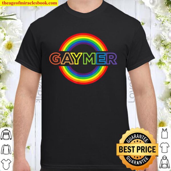 Gaymer Gamer Gay Pride LGBT Lesbian Rainbow Flag Shirt