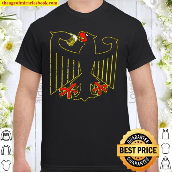 German Eagle Drinks Beer Germany Coat Of Arms Shirt