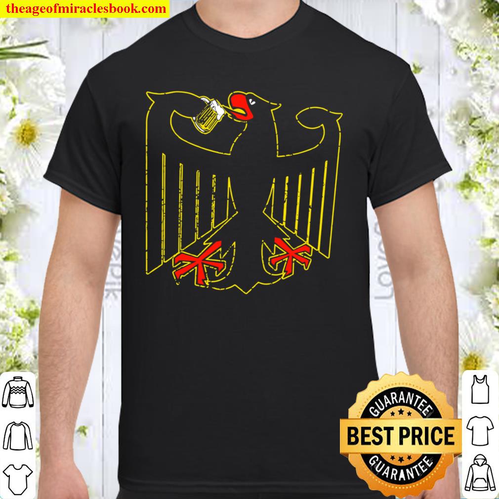 German Eagle Drinks Beer Germany Coat Of Arms hot Shirt, Hoodie, Long Sleeved, SweatShirt