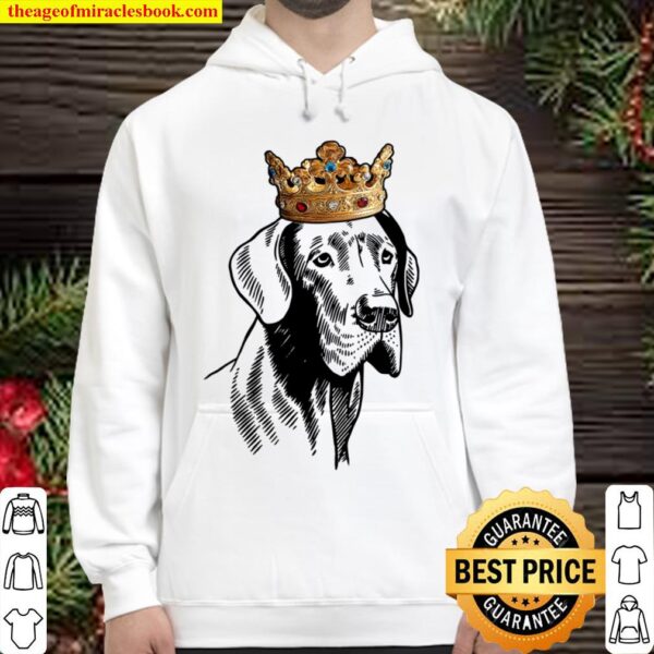 Great Dane Dog Wearing Crown Hoodie