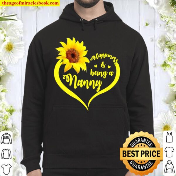 Happiness Is Being A Nanny Sunflower Grandma Cute Hoodie