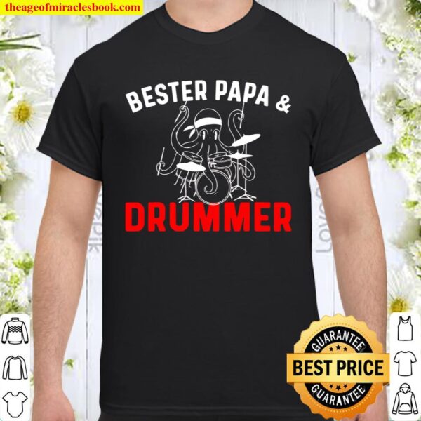 Herren Schlagzeug Schlagzeugspieler Bester Papa _ Drummer Shirt
