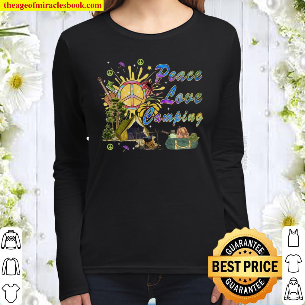 Hippie Peace Love Camping Women Long Sleeved