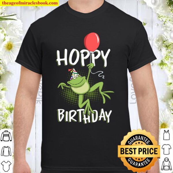 Hoppy Frog Day Frogs Birthday Party Theme Celebration Shirt