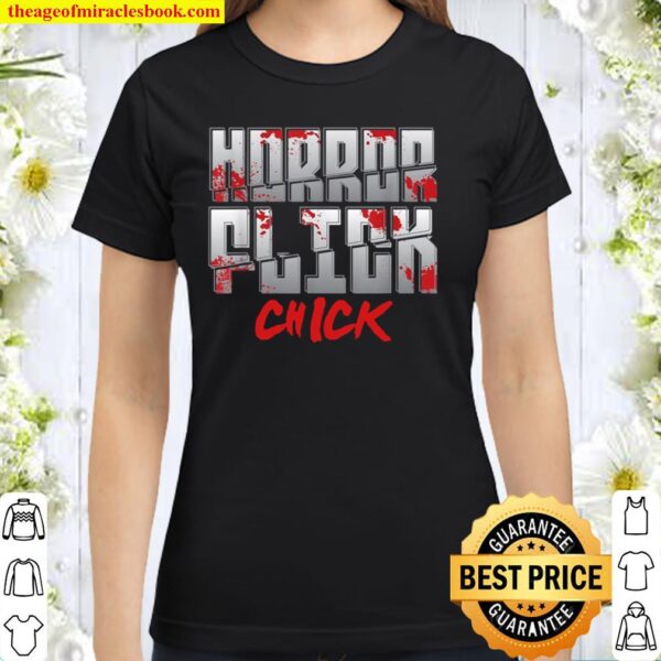 Horror Flick Inspired Scary Movies Related Horror Movie Desi Classic Women T-Shirt