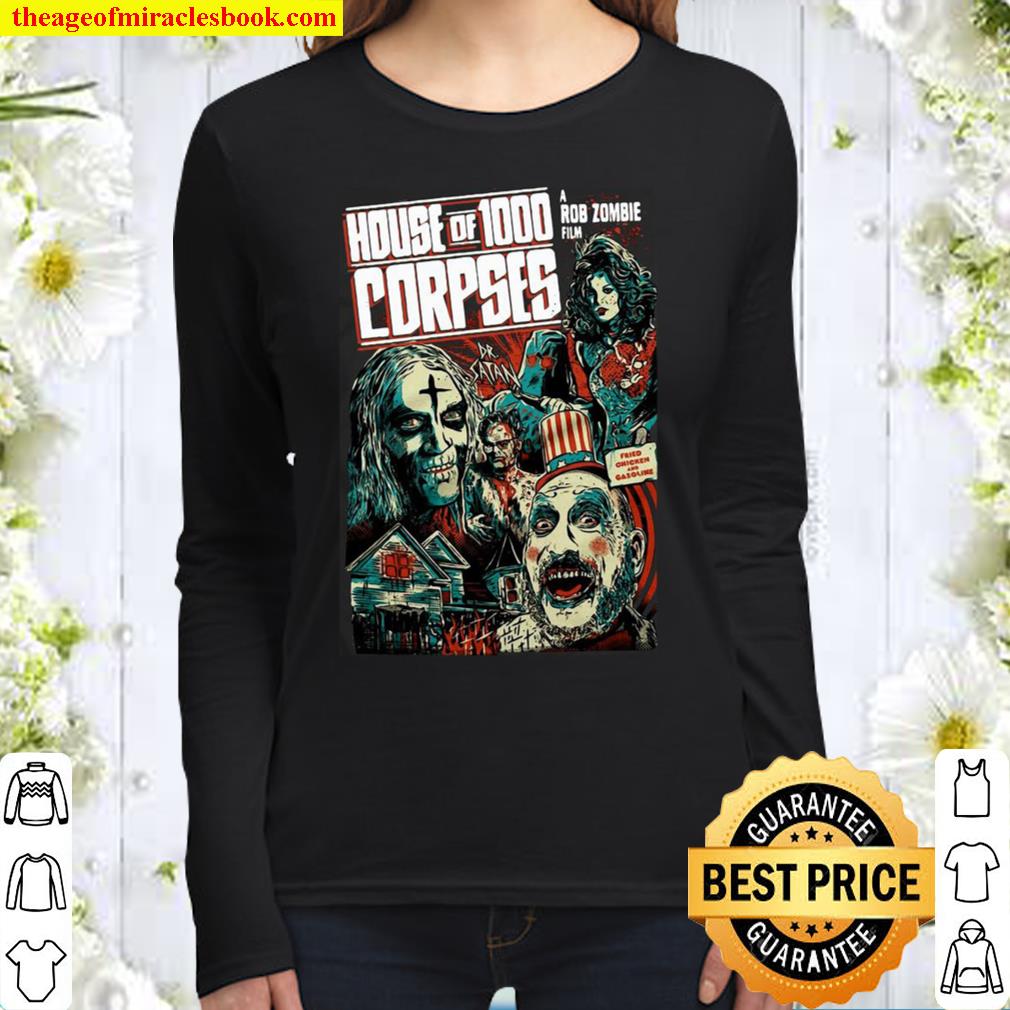 House Of 1000 Corpses Fried Chicken and Gasoline Women Long Sleeved