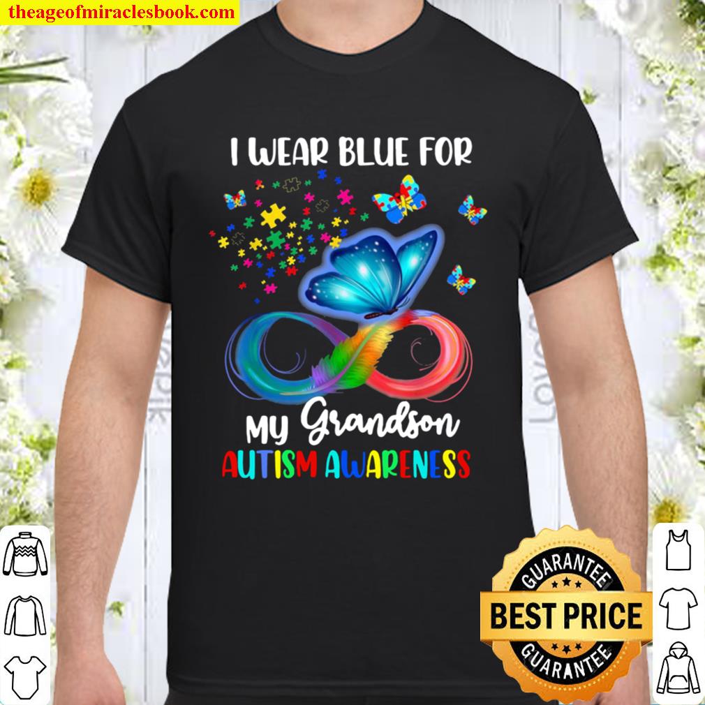 I Wear Blue For My Grandson Autism Awareness limited Shirt, Hoodie, Long Sleeved, SweatShirt