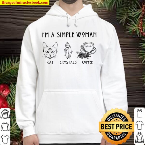I’m A Simple Woman Cat Crystals Coffee Hoodie