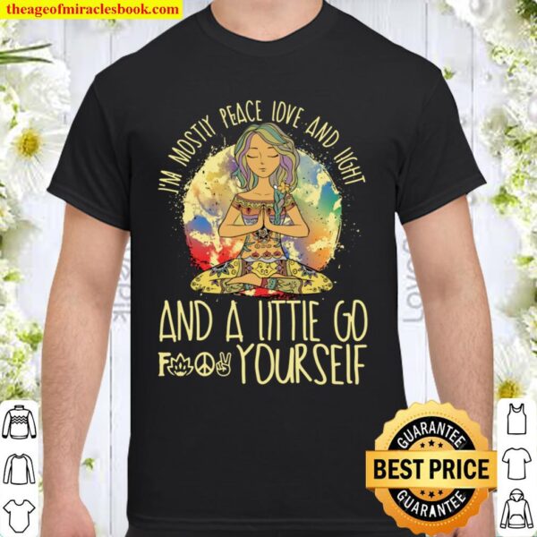 I’m Mostly Peace Love And Light 80s Hippie Geschenk Shirt