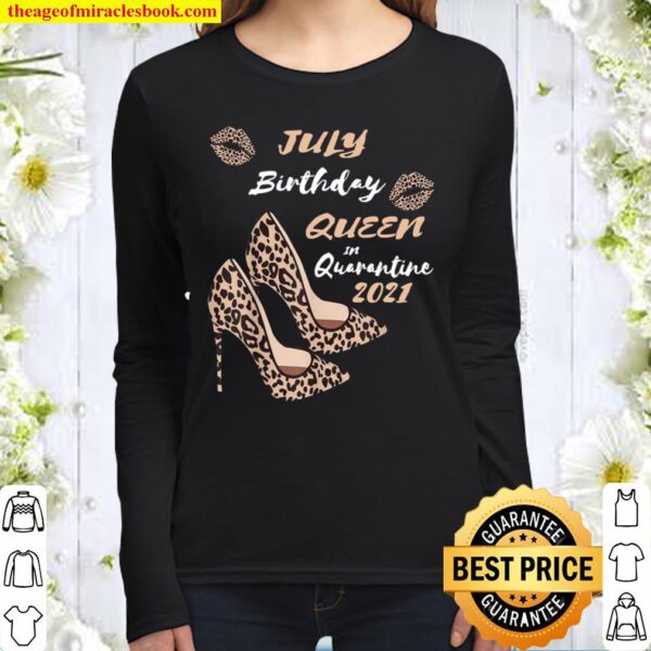 July Birthday Queen In Quarantine 2021 Leopard Print Shoes Women Long Sleeved