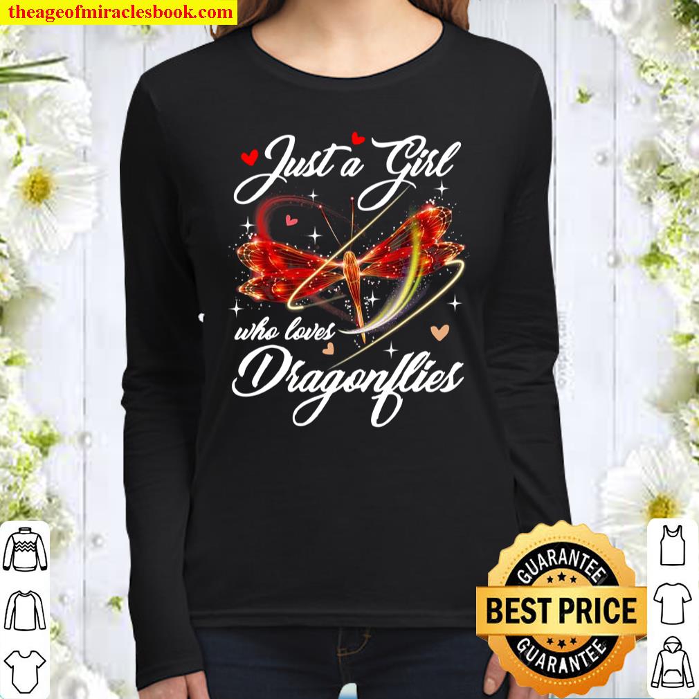 Just A Girl Who Loves Dragonflies Entomologist Women Long Sleeved