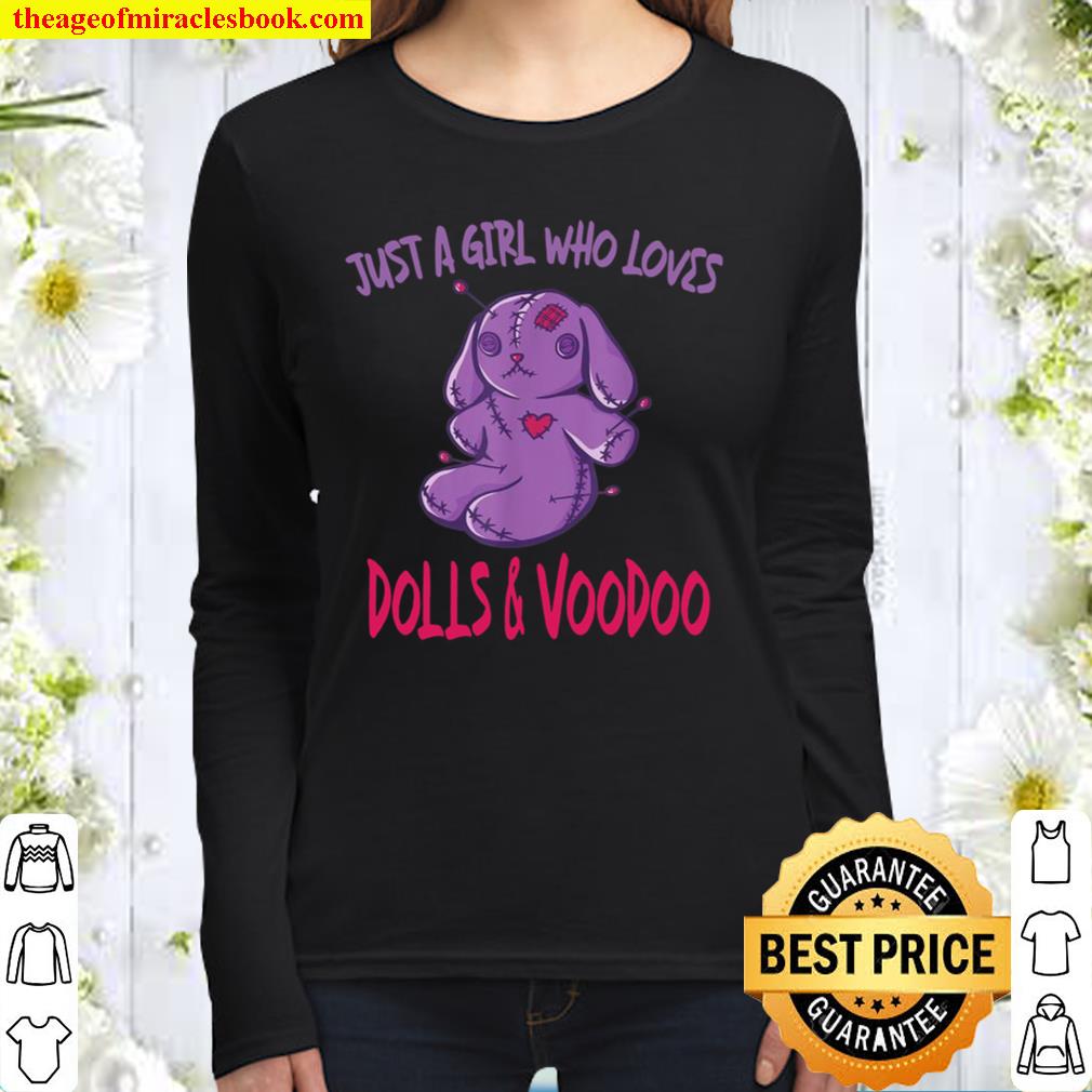 Just a girl who loves Dolls _ Voodoo Pastel Goth esoteric Women Long Sleeved