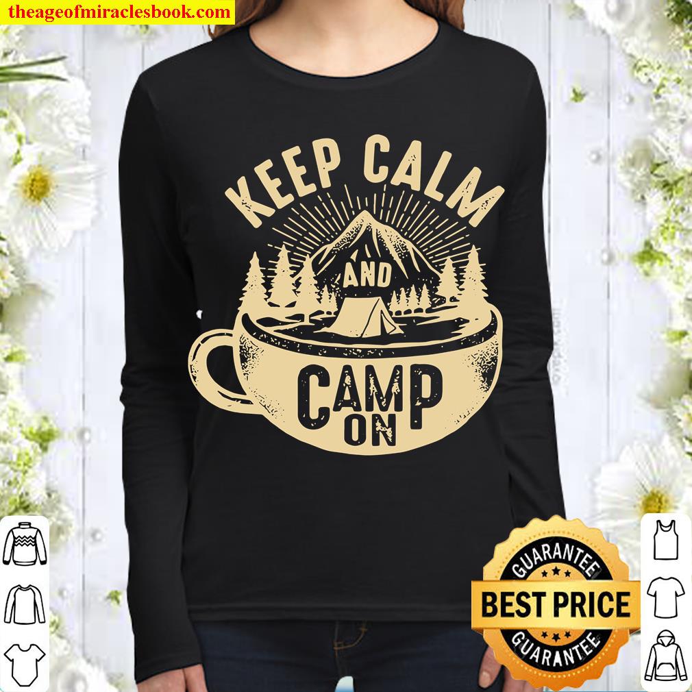 Keep Calm And Camp On Hiker Women Long Sleeved