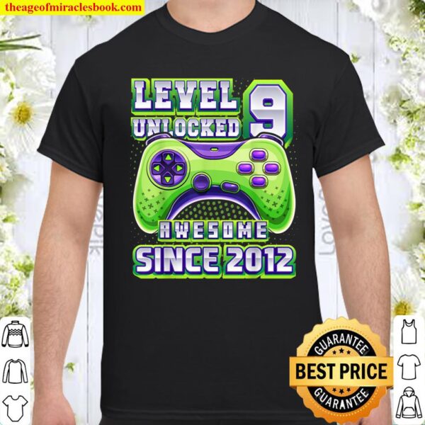 Level 9 Unlocked Awesome 2012 Video Game 9th Birthday Shirt