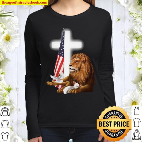 Lion And Flag Women Long Sleeved
