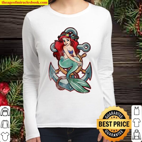 Little Mermaid Vintage Ariel Anchor Women Long Sleeved