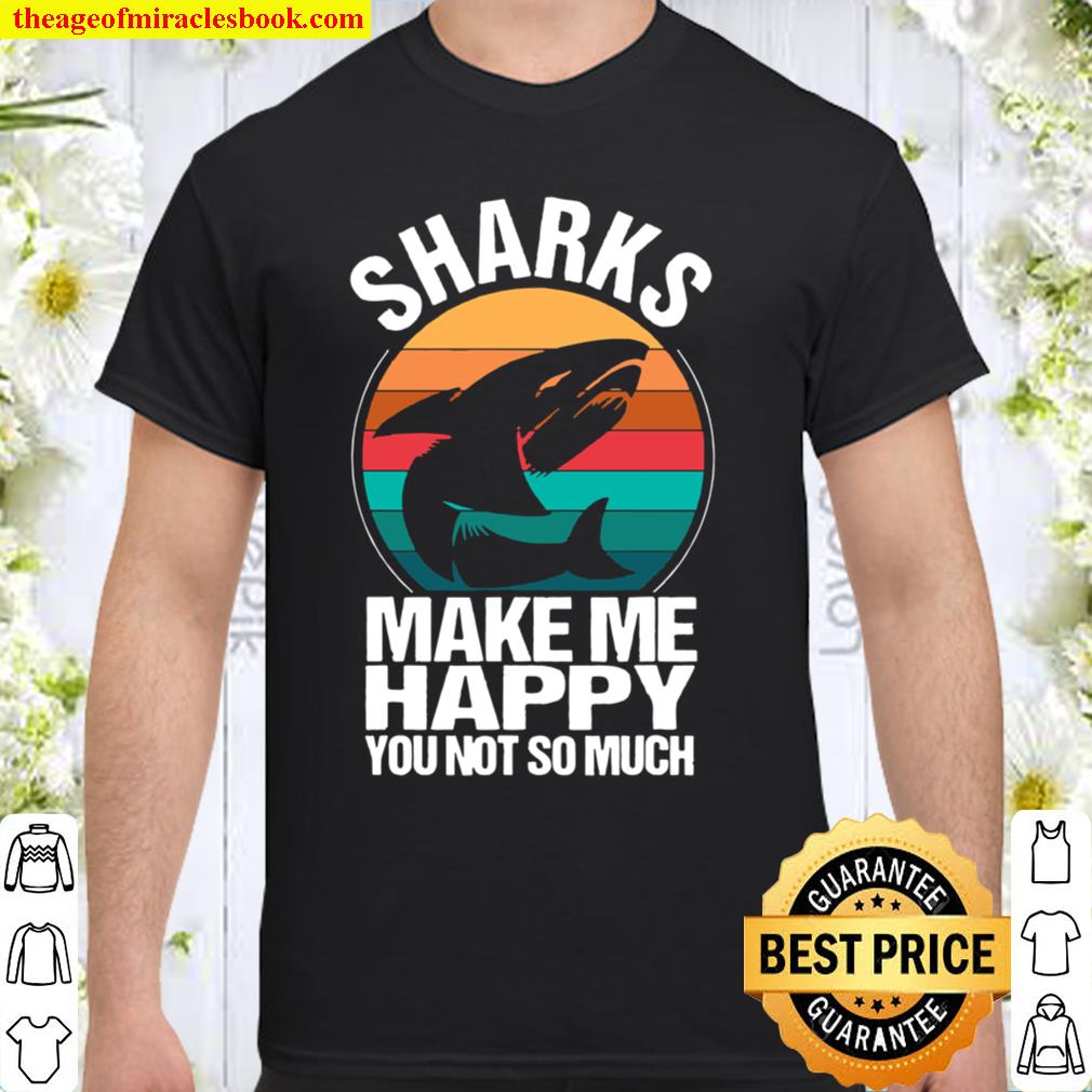 Marine Biologist Vintage Sharks Ocean Sea Animal Science Shirt