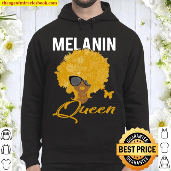 Melanin Queen For African American With Butterfly Hoodie