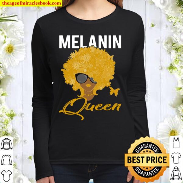 Melanin Queen For African American With Butterfly Women Long Sleeved