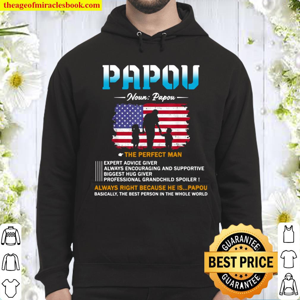 Mens Definition Papou Grandpa Dad Fathers Day Hoodie