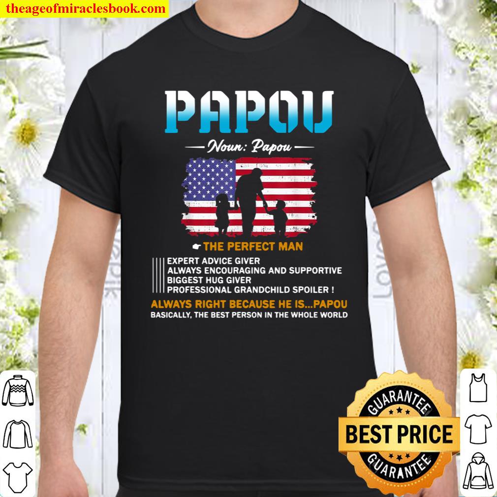 Mens Definition Papou Grandpa Dad Fathers Day Shirt
