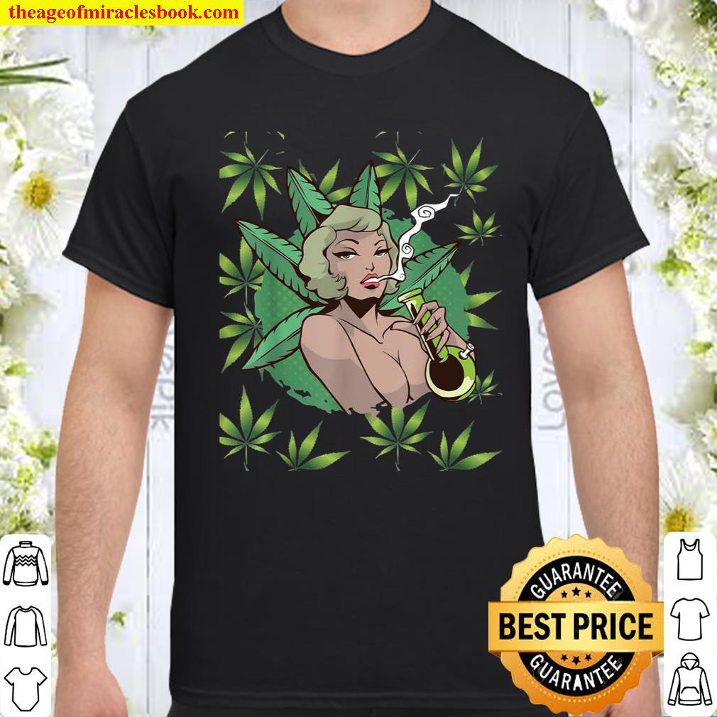 Mens Marijuana Bong Smoking Weed Pot Cannabis Shirt