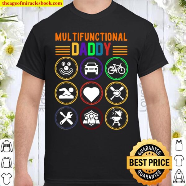 Mens Multifunctional Daddy Dad Fathers Day Shirt