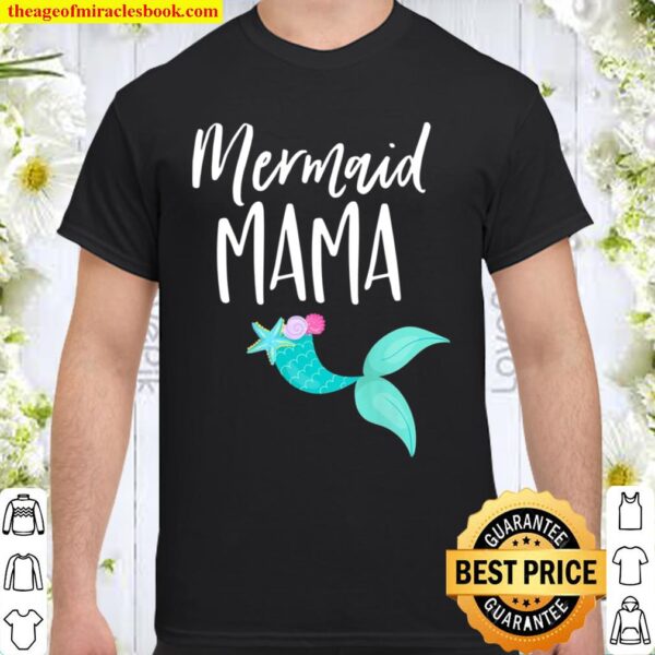 Mermaid Birthday Party Shirt For Girl Momma Mom Mermaid Mama Shirt