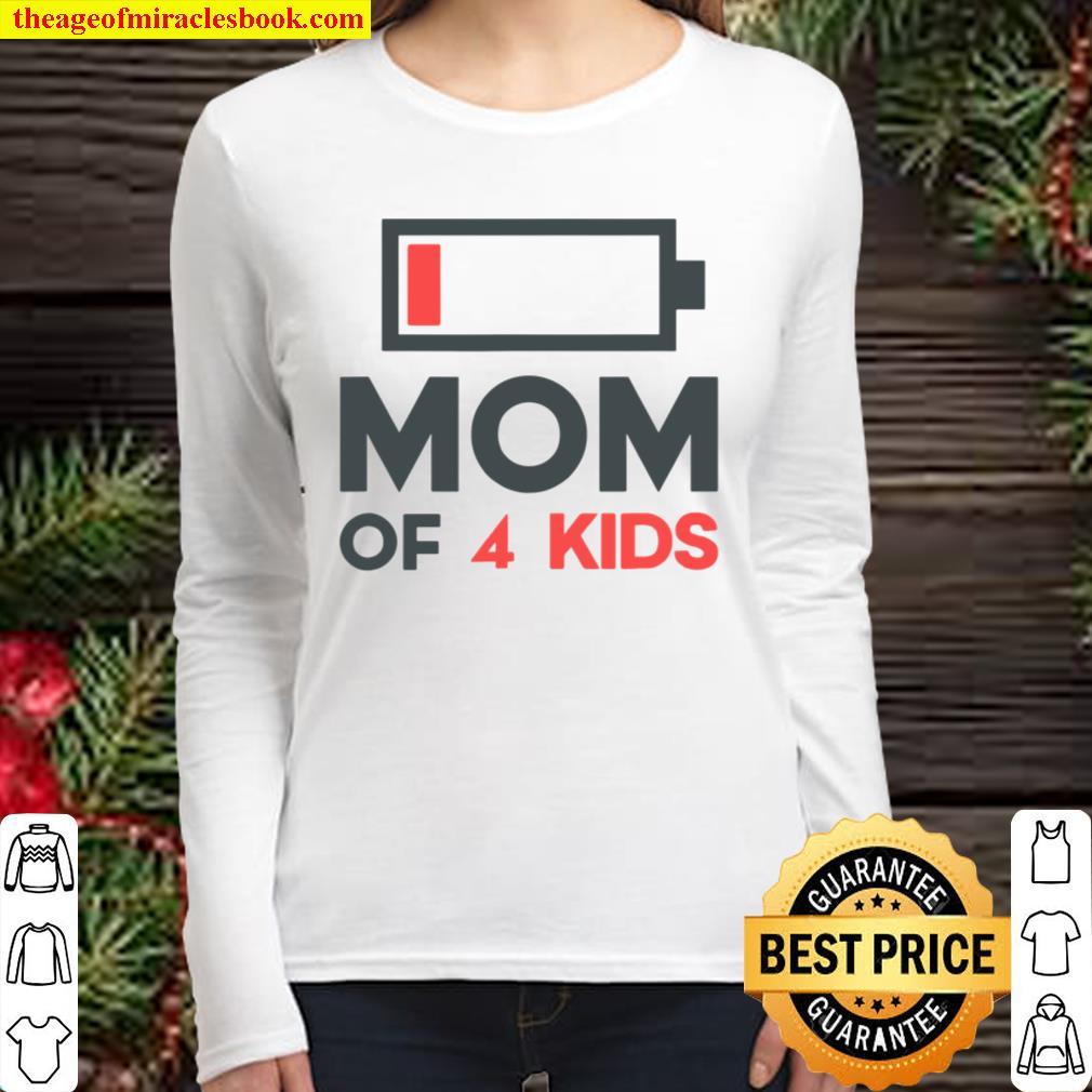 Mom Of 4 Kids Funny Mothers Day Gifts From Son Women Long Sleeved