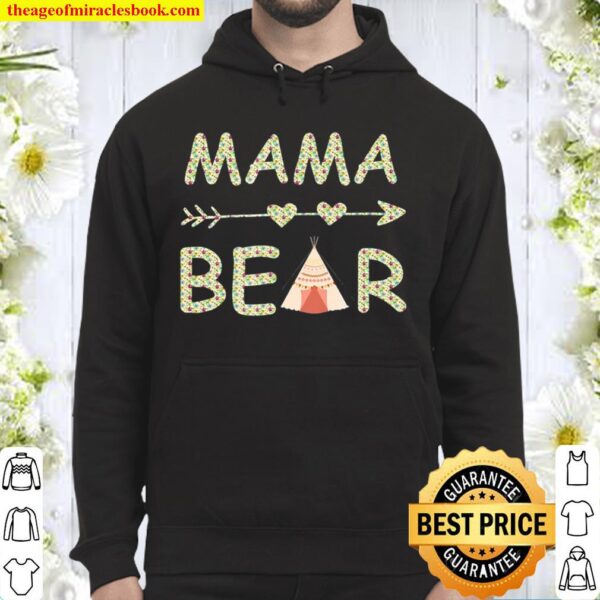 Mother’s Day Floral Mama Bear Shirt Gift Women Kids Hoodie