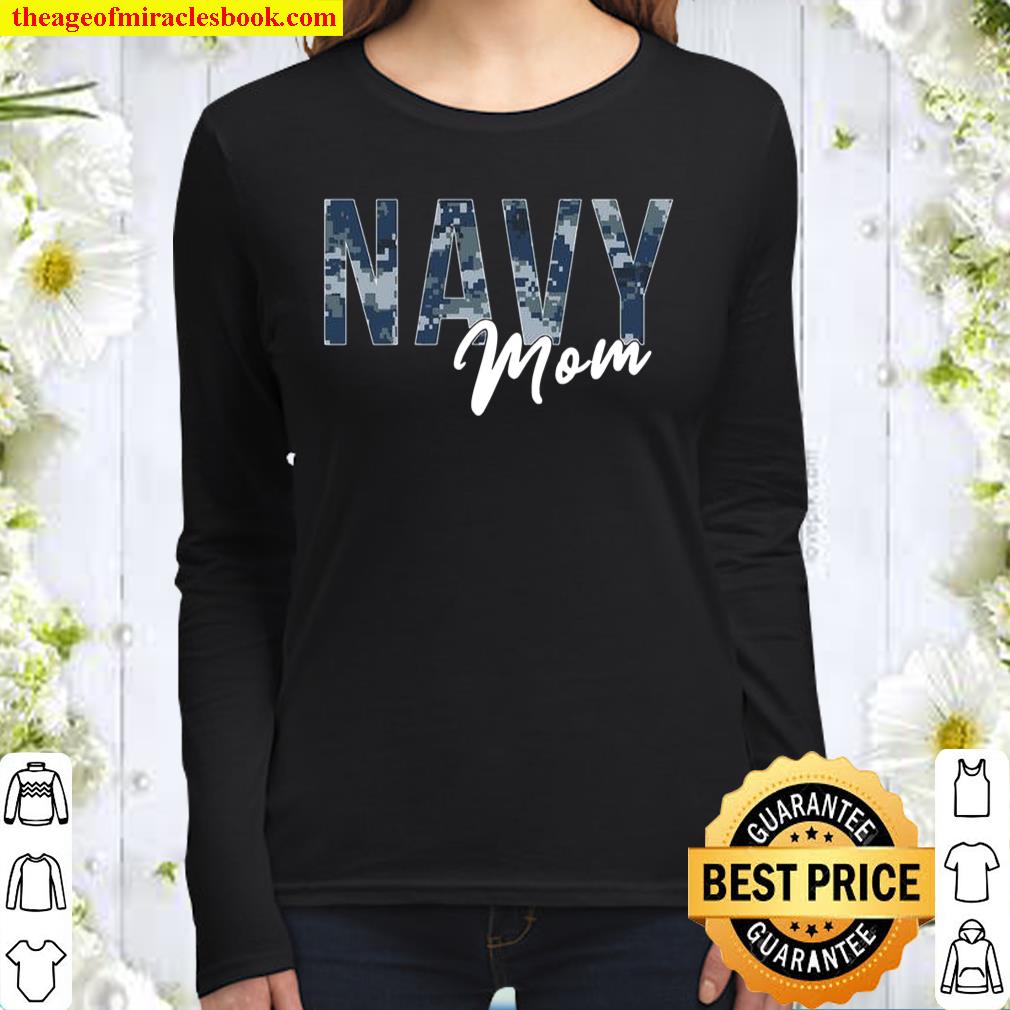 Navy Mom Women Long Sleeved