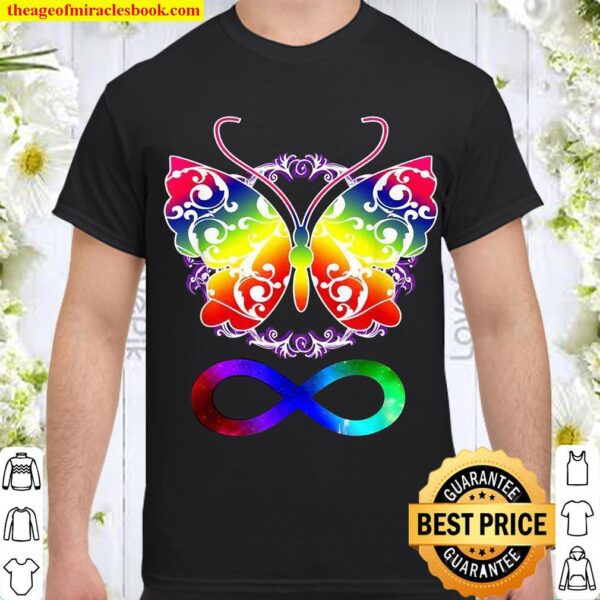 Neurodiversity Shirt Autism ADHD Rainbow Butterfly Shirt