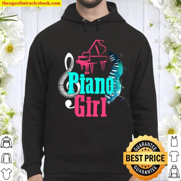 Piano Girl Pianist Music Notes Hoodie