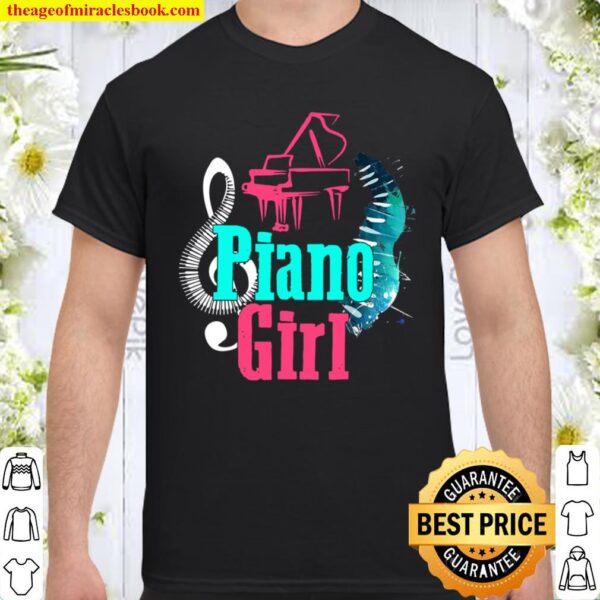 Piano Girl Pianist Music Notes Shirt