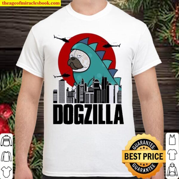 Pug Cute Godzilla Shirt