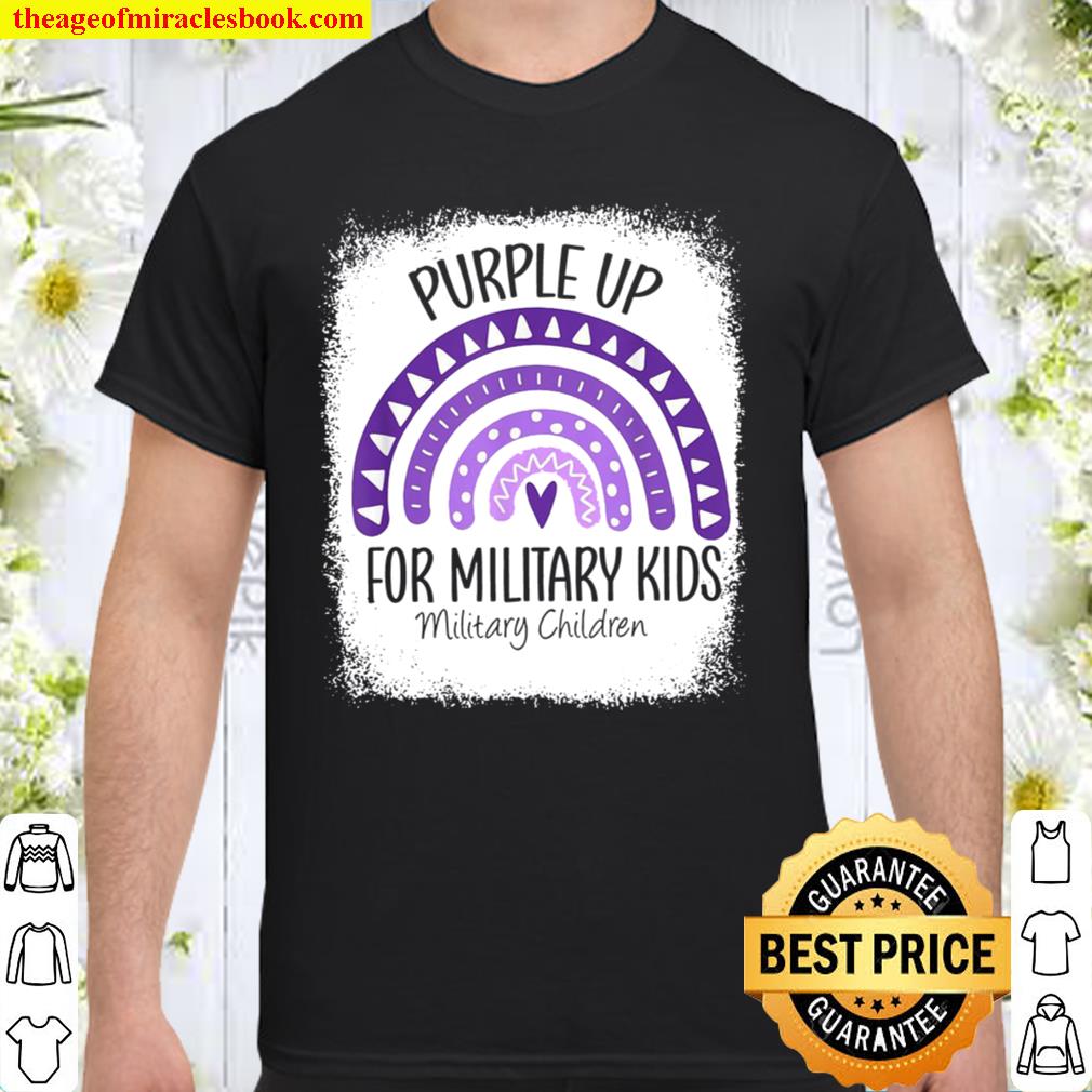 Purple Up For Military Military Child Month Rainbow 2021 Shirt, Hoodie, Long Sleeved, SweatShirt