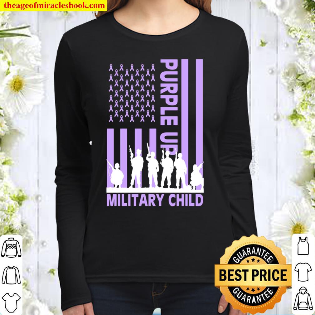 Purple Up for Military Military Child Women Long Sleeved