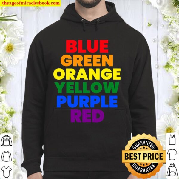 Rainbow Colors Funny Humorous Optical Illusion Love Pride Hoodie